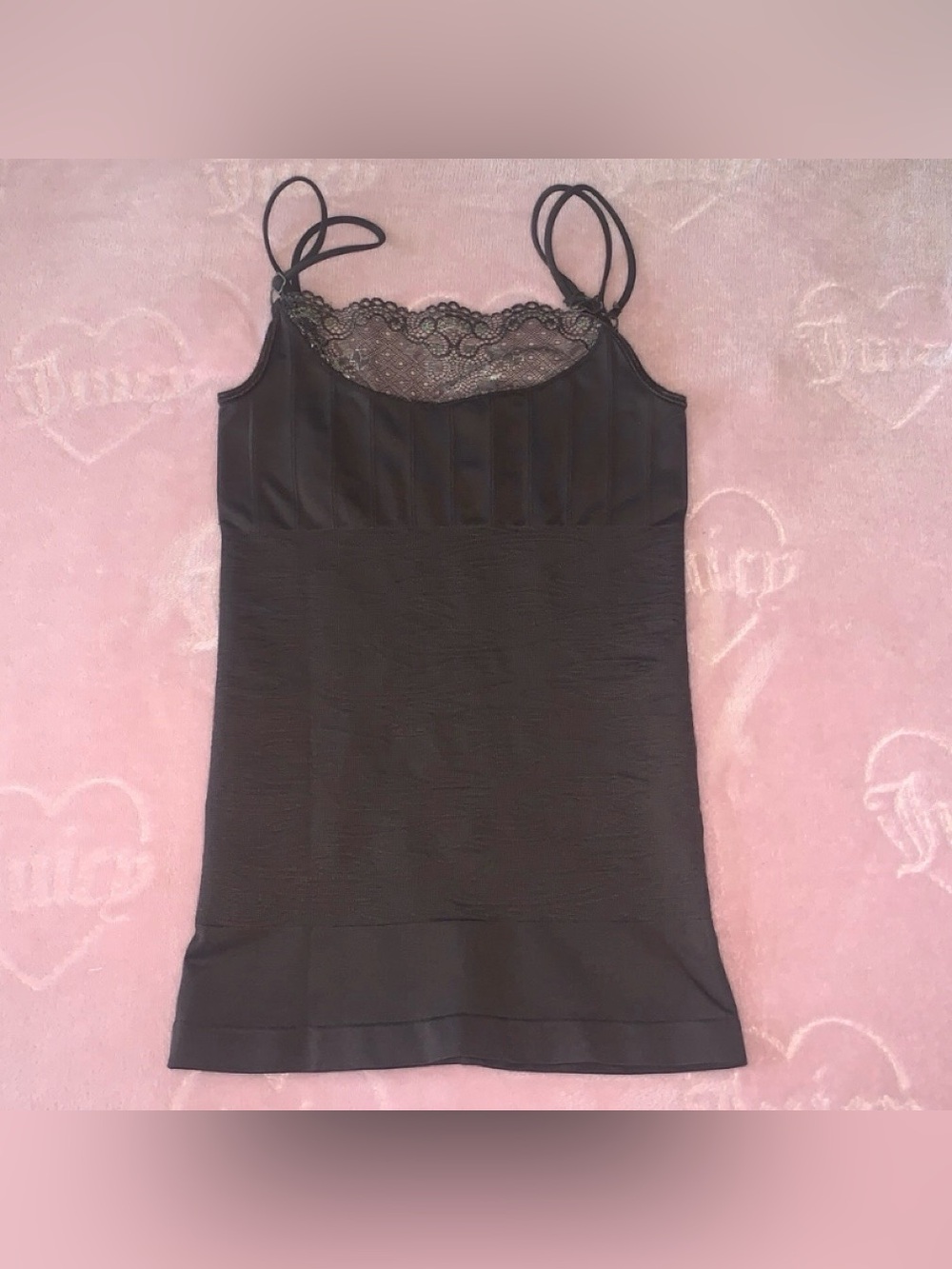 Y2K Dark Brown Lace Corset Cami Tank Top | Concept Secrets